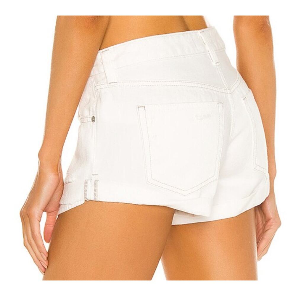 Free People Romeo Rolled Cut-Off Distressed White Denim Shorts | Sz 30 NWT - Picture 5 of 5